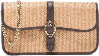 Cole Haan Alexandria Clutch in Natural Raffia/Dark Chocolate at Nordstrom