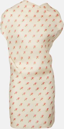 Khaite Floral draped silk minidress