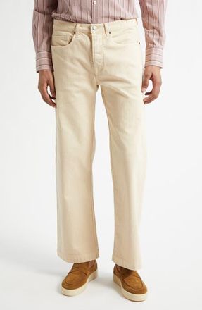 Massimo Alba Oceano Distressed Regular Fit Jeans in Champagne at Nordstrom, Size 32