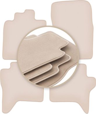 OEM Alfombrillas Premium Beige Para: Mitsubishi Pajero Iv Largo 2006-2018