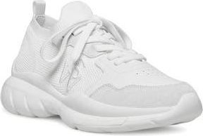 Stuart Weitzman 5050 Knit Sneaker in White Leather at Nordstrom Rack, Size 10