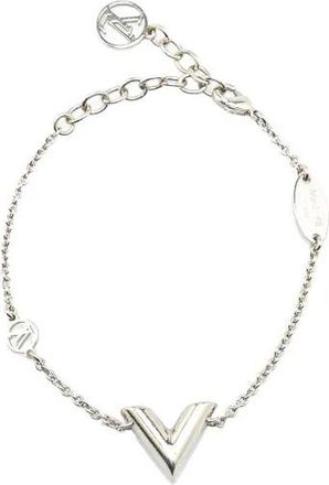 Louis Vuitton 2023 Essential V Supple verzilverde armband