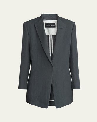 Giorgio Armani Linen Single-Breasted Blazer