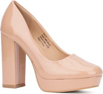 New York & Company Camila Platform Pump in Nude at Nordstrom Rack, Size 8.5