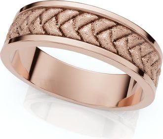 Pompeii3 6mm Mens 14k Gold or Platinum Wedding Band