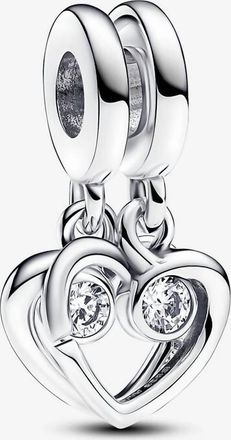 Pandora Womens Forever & Always Splittable Dangle Charm In Silver