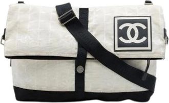 Chanel Pre-owned Canvas Crossbody Bag - Dames - Vintage Schoudertas - Wit - ONE Size - Vintage