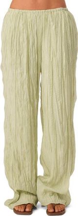 SNDYS Brandi Crinkle Wide Leg Pants in Matcha at Nordstrom, Size X-Small