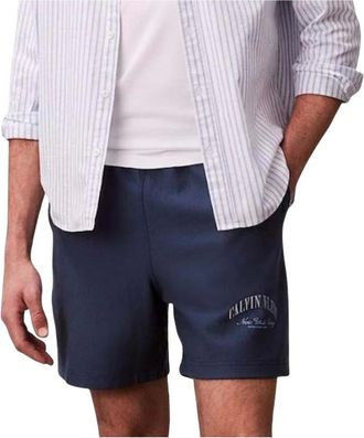 Calvin Klein Jeans Hombre, Pantalones cortos, Azul, Talla: L