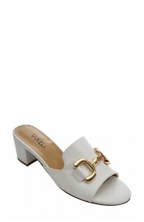 Vaneli Womens Oksana Low Heel Sandal In White