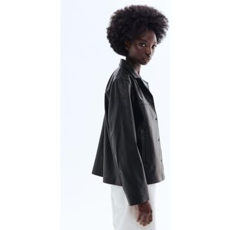 H&M Coated Jacket in Black at Nordstrom, Size Xx-Large