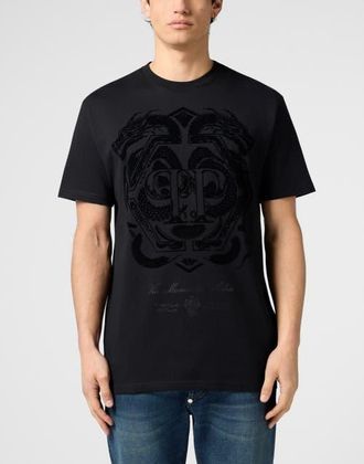 Philipp Plein Printed Round Neck T-Shirt Dragon Men in Black at Nordstrom, Size Xxx-Large
