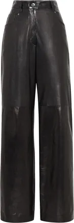 Brunello Cucinelli Leren broek - Zwart