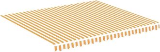 vidaXL Tela De Repuesto Para Toldo Amarillo Y Blanco 4x3,5 M Vidaxl