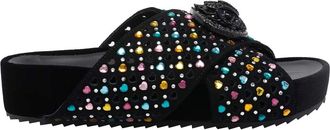 Kurt Geiger Black Chelsea Cross Strap Platform