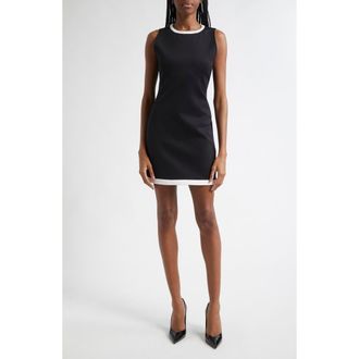 Alice & Olivia Wynell Sleeveless Sheath Dress in Black/Off White at Nordstrom Rack, Size 12