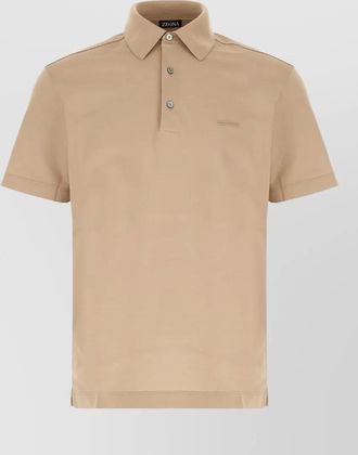 Ermenegildo Zegna cotton piqu&eacute; polo shirt