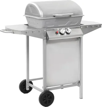 vidaXL Barbecue A Gas Con Griglia 2 Fornelli Argento Acciaio Inox - Vidaxl