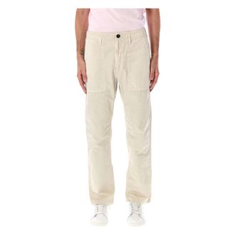 Stone Island Brushed Cotton Canvas Old Effect Trousers