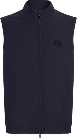 Dolce & Gabbana Midnight Blue Logo Plaque Vest - Heren - Bodywarmers - Blauw - L - Jassen