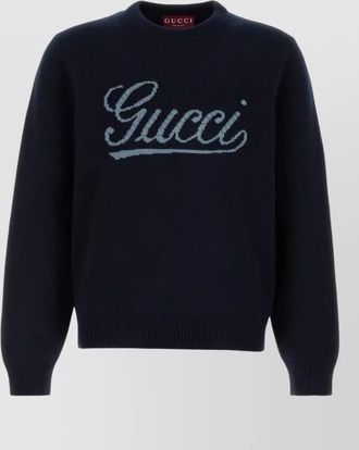 Gucci wool sweater with ribbed cuffs and hem