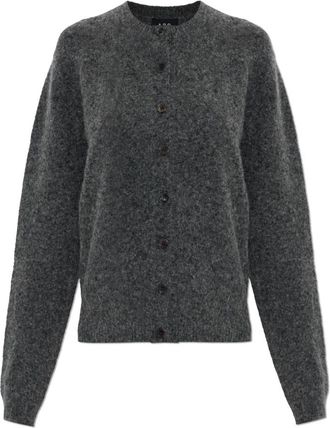 A.P.C. Wool Cardigan - Dames - Vesten - Grijs - S - Wol - Truien & Vesten