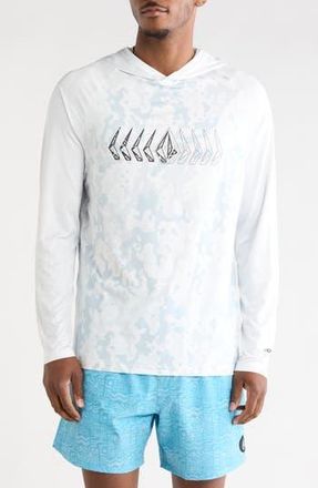 Volcom Expanse Hooded Long Sleeve T-Shirt in White Combo at Nordstrom Rack, Size Xx-Large