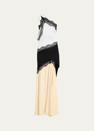 CHRISTOPHER ESBER Keira Split Lace One-Shoulder Cutaway Dress