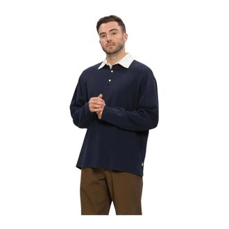 For&eacute;t Match Rugby Structured Sweatshirt - Heren - Tops - Blauw - Maat: L Katoen