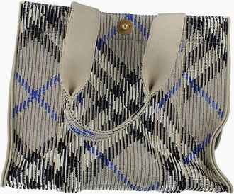 Burberry Womens Burberry Small Knitted Tote - Lichen