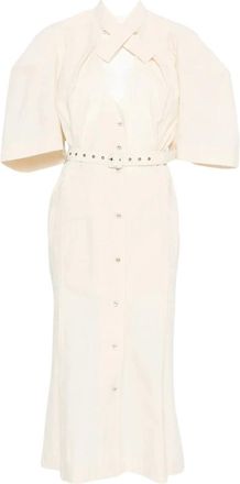 Vivienne Westwood Kleedjes, Dames, Beige, S, Shirt Kleedjes