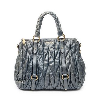 Miu Miu Pre-owned Womens Convertible Zip Tote Shoulder Bag - Teal - One Size