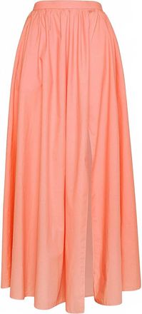 Forte_Forte Womens Soleil Pleated Skirt In Orange