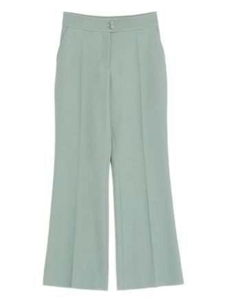Valentino Garavani flared wool trousers - women - Virgin Wool - 42 - Green