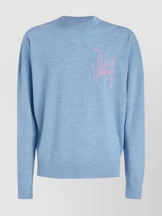 J.W.Anderson ribbed collar wool crewneck sweater