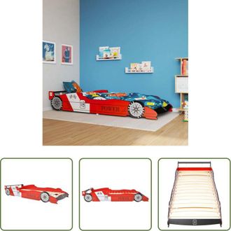vidaXL Letto auto per bambini 90x200 cm - Letto Bimbo Auto da Corsa 90x200 cm Rosso