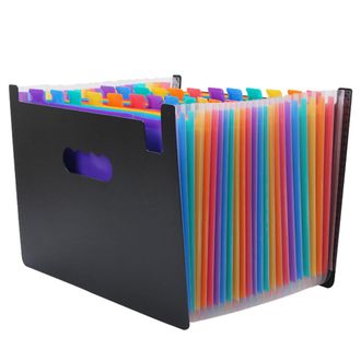 OEM Organizador De Archivos Multifuncional Expandible, Fabricado En Polipropileno Duradero, Organizador De Archivos Port&aacute;til Con Etiquetas De Colores, Ade