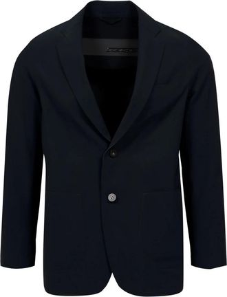 Roberto Ricci Design Zwart Blauw Surf Stretch Blazer - Heren - Blazers - Blauw - M - Leer - Jassen
