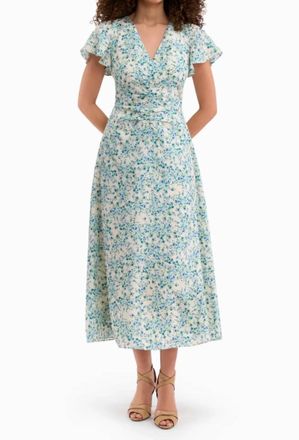 Rebecca Taylor Bellamy Silk Dress In Cream Multi