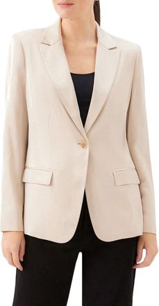 Karen Kane Satin Blazer in Khaki at Nordstrom, Size X-Small