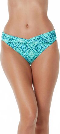 Helen Jon Womens Center Twist Front Bikini Bottom In Marbella Tile