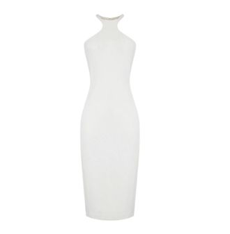 Elisabetta Franchi Sleeveless Metal Detail Midi Dress