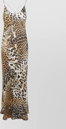 Roberto Cavalli jaguar skin back cross dress
