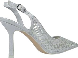 Menbur Slingback in Tulle e Strass - - Shoes - Donna - Grigio - 37 EU