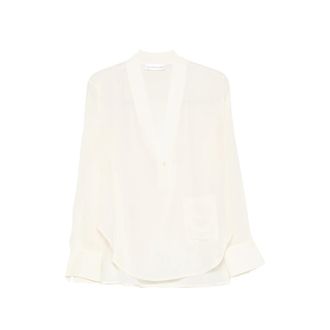 Victoria Beckham V-neck Silk Blouse