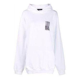 Balenciaga Barcode Cotton Hoodie White 651799TKVE69040