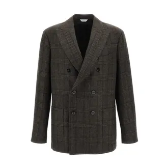 Boglioli Dubbelrijige Jas - Heren - Jassen - Bruin - Maat: XL Wol