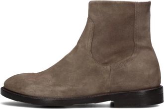 Mazzeltov Schoenen, Heren, Beige, 42 EU, Su&egrave;de, Taupe Su&egrave;de Enkellaars met Rits