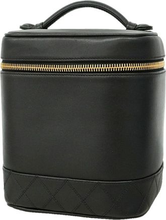 Chanel Black Leather Vanity Bag (Pre-Owned)
