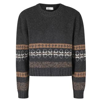 Roberto Collina Jersey de cuello redondo con rayas moulin&eacute; - Knitwear - Mujer - Gris - XS